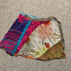 Jedzebel reversible patchwork short wrap Magic Skirt
